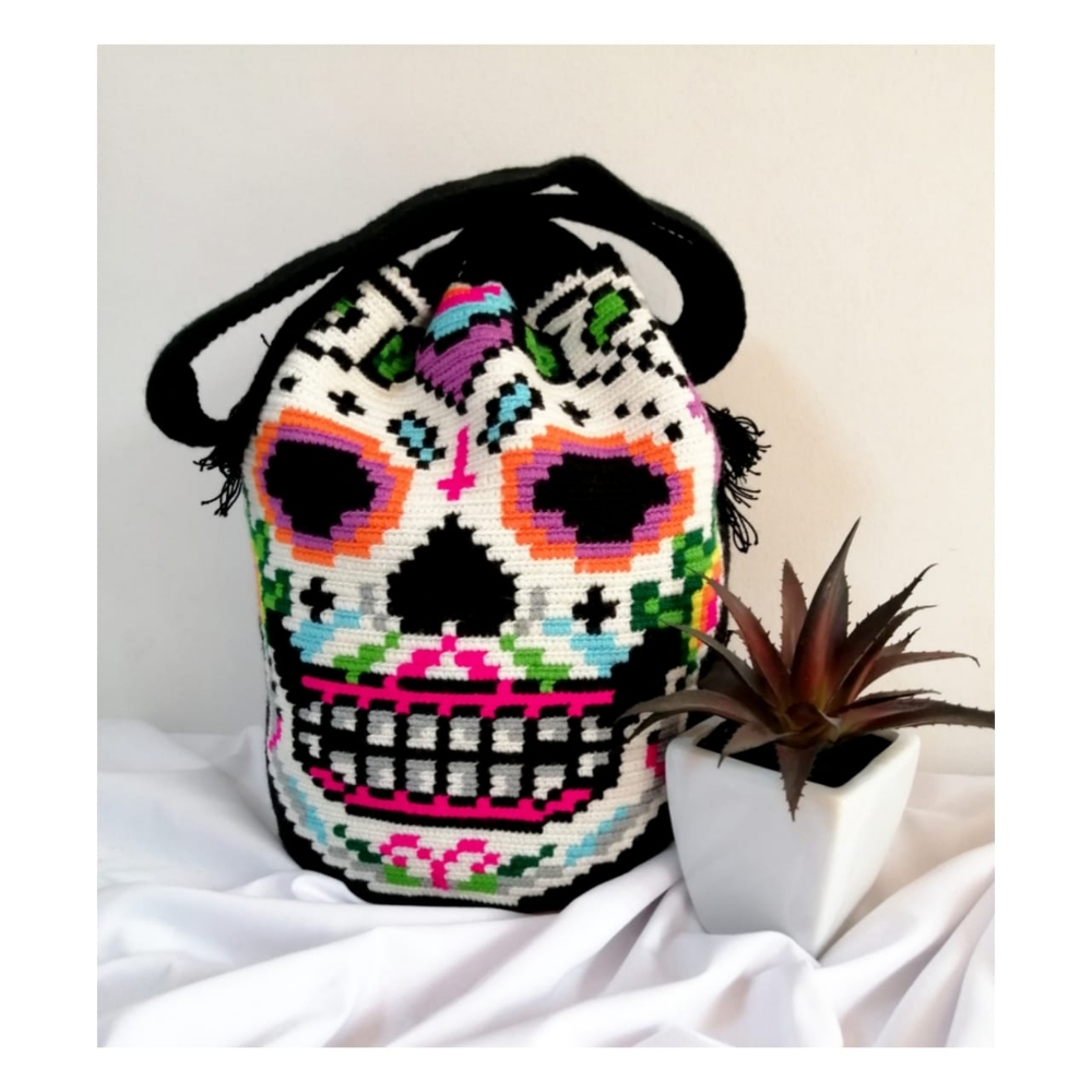 SOLD Skull Wayuu Bag